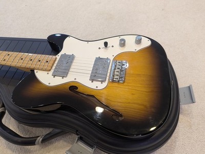 Fender Telecaster Thinline Guitar MX10076596   2-Tone Black Sunburst, Excellent