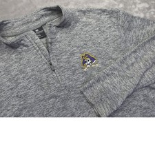 East Carolina ECU Pirates 1/4 Zip Men's XXL Grey Heathered NCAA Sweatshirt