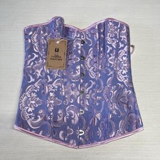 Pink And Purple Floral Pattern Lace Up Corset Top Women s Small NWT Fairycore