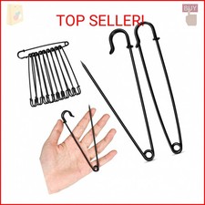 Extra Large Safety Pins Heavy Duty, 5 inch Giant Safety Pin, 10 PCS Black Big Sa