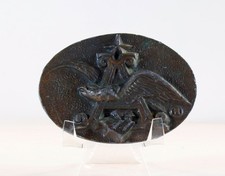 Anheuser Busch Budweiser Beer Belt Buckle P-168 Solid Brass Buckle Vintage