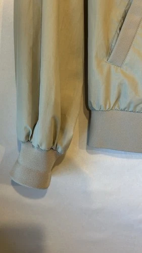 Vintage Members Only Jacket Tan Beige Mens Large Full Zip Epaulettes image 4