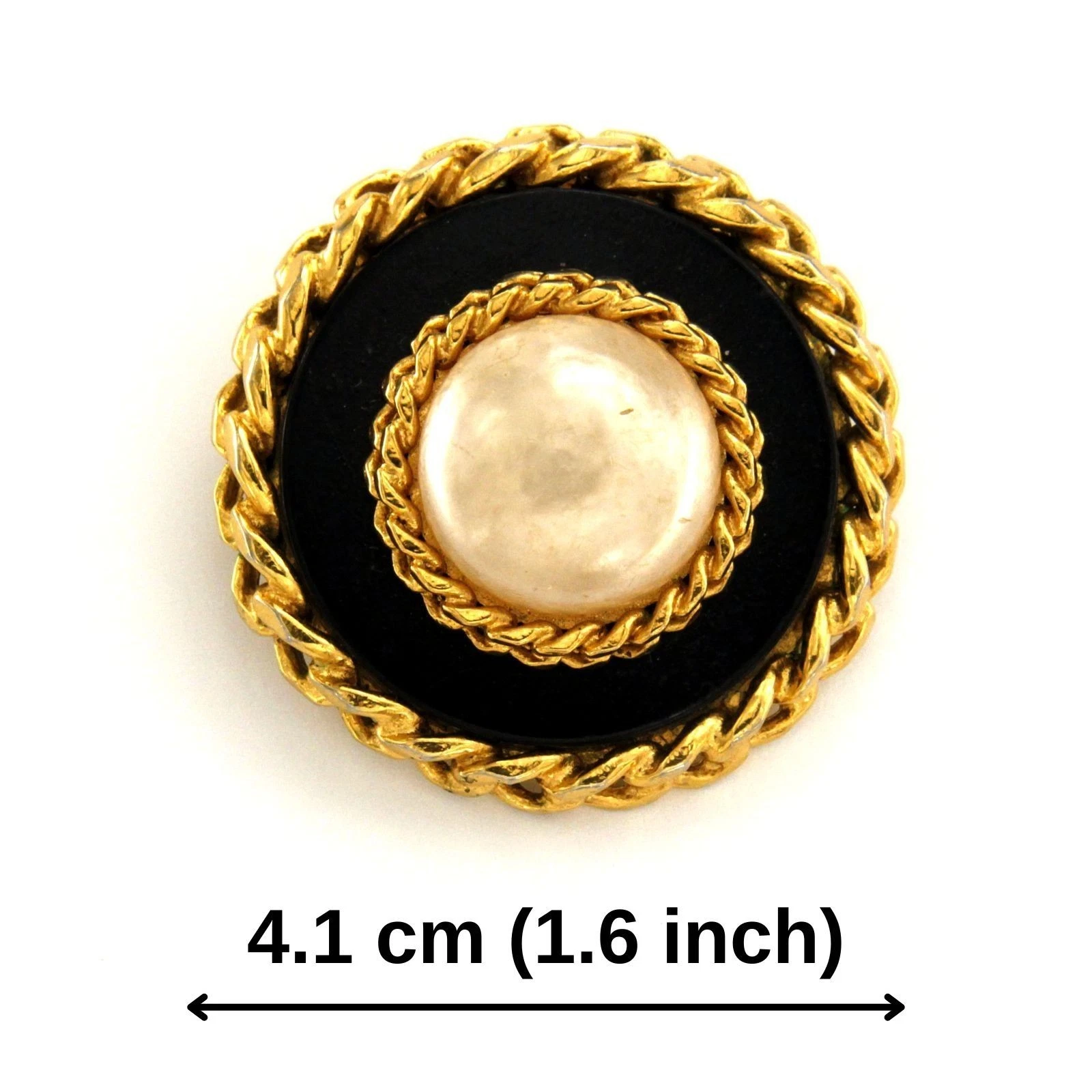 authentic chanel pearl large vintage earrings