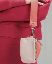 lululemon athletica Dual Pouch Wristlet Pink Coral Zipper Women's Solid