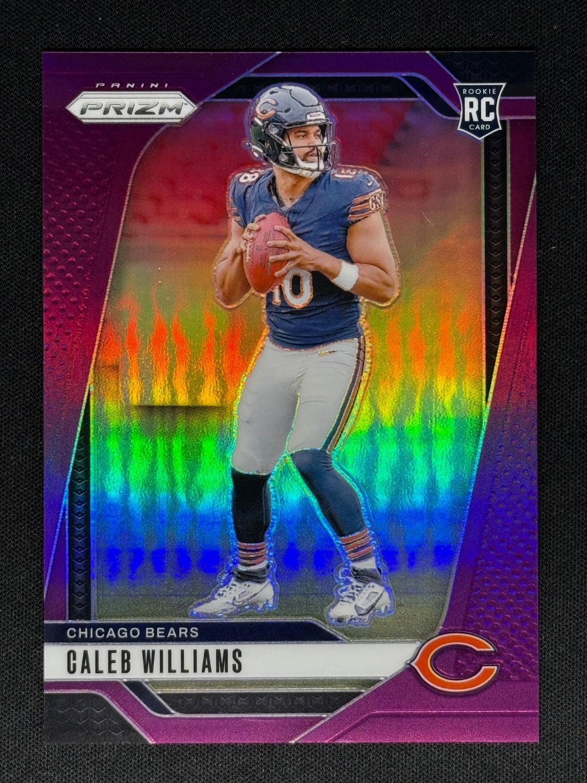 2024 Panini Prizm Football Caleb Williams Rookie Purple Prizm /125 RC #301 Bears