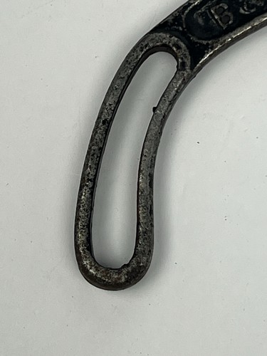 Chiave regolabile vintage B&C Bemis & Call 8" S manico aperto curvo USA - Foto 9 di 10