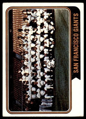 1974 TOPPS TEAM RECORDS SAN FRANCISCO GIANTS #281