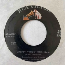 Afro Latin Jazz Mambo 45 ERNESTO DUARTE Compay Pongase Duro/Nicolasa HEAR RCA