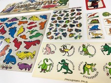 Vintage Dinosaur Stickers 80s 90s Prehistoric Pals Trend Prism Highlights LOT
