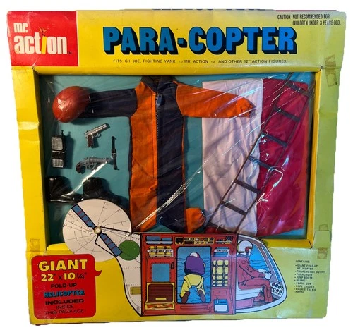 Vintage LJN Toys Mr. Action Para-Copter Set, For Gi Joe, Fighting Yank(B30)