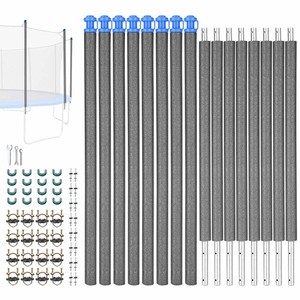 Universal Trampoline Replacement Enclosure Poles Fit 8 Straight Poles Trampoline