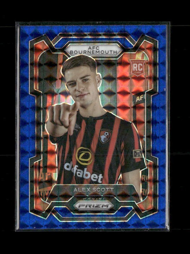 2023-24 Panini Prizm Premier League Blue Mosaic Prizm Alex Scott #238 Rookie RC