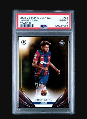 🔥 2023 Topps Lamine Yamal Gold Starball PSA 8 Rookie