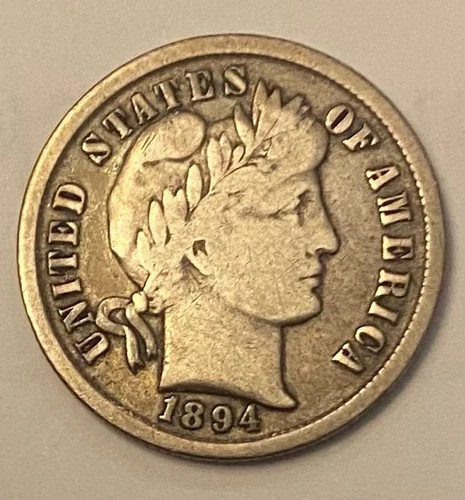 1894 Barber Dime nice Fine full liberty books for $150