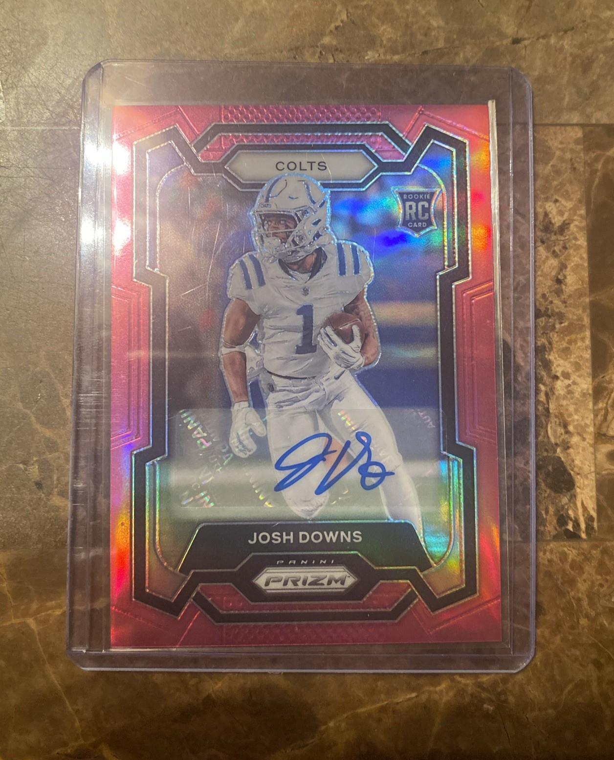 2023 Panini Prizm Pink Auto #345 Josh Downs Colts RC