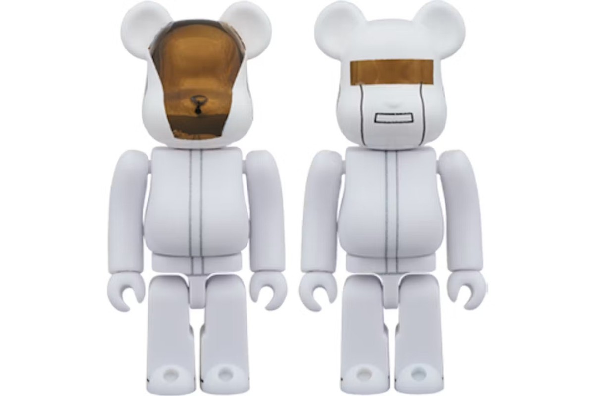 BE@RBRICK Daft Punk White Suits Ver 100% 2-Pack Medicom Toy Japan