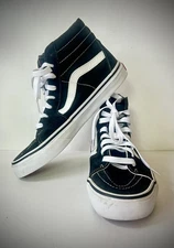 Vans Men's Sk8 Hi Sneakers 8M Lace Up Athletic Skateboarding (W9.5) Black 