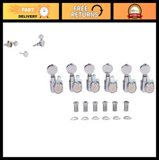 Dual Pin Locking Tuners 21:1 Ratio for Strat/Tele Guitars - Chrome Tuning Keys