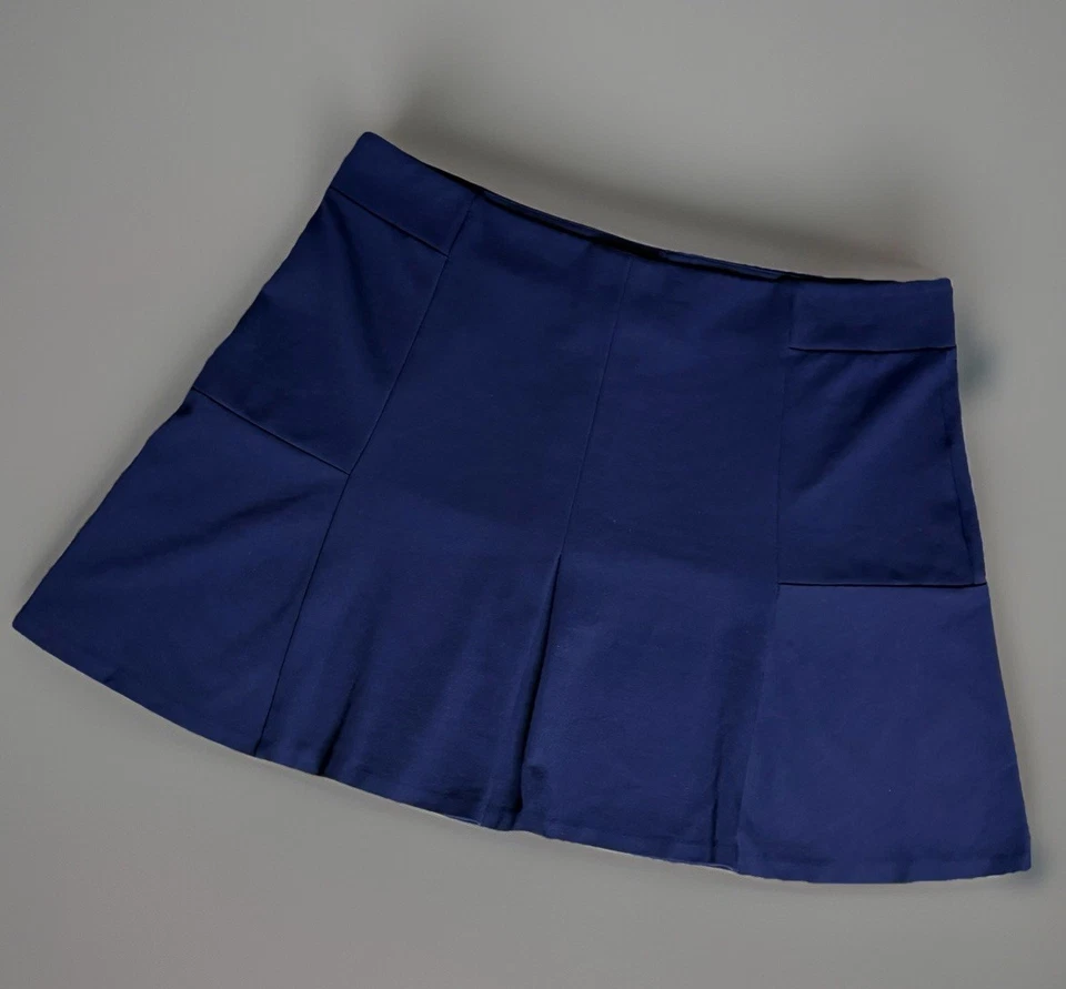 Женская вязаная мини-юбка Vineyard Vines темно-синяя понте опрятная плиссированная размер большой - Изображение 2 из 4