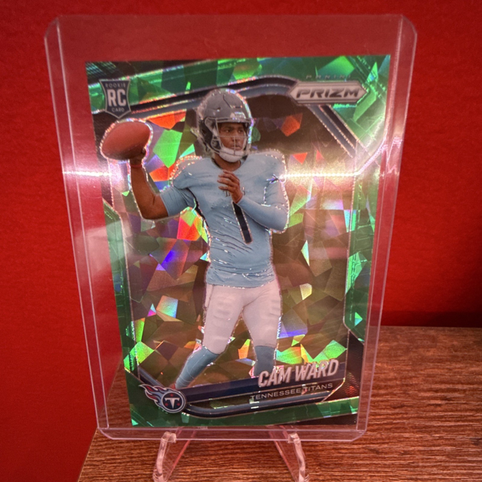 2025 Panini Prizm - Rookies Cam Ward #352 Green Ice Prizm (RC)