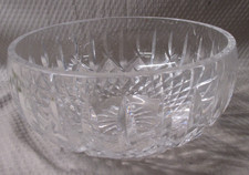 Waterford Glass Cut Crystal Araglin Pattern Round Serving Bowl 6.75" Signed VGC
