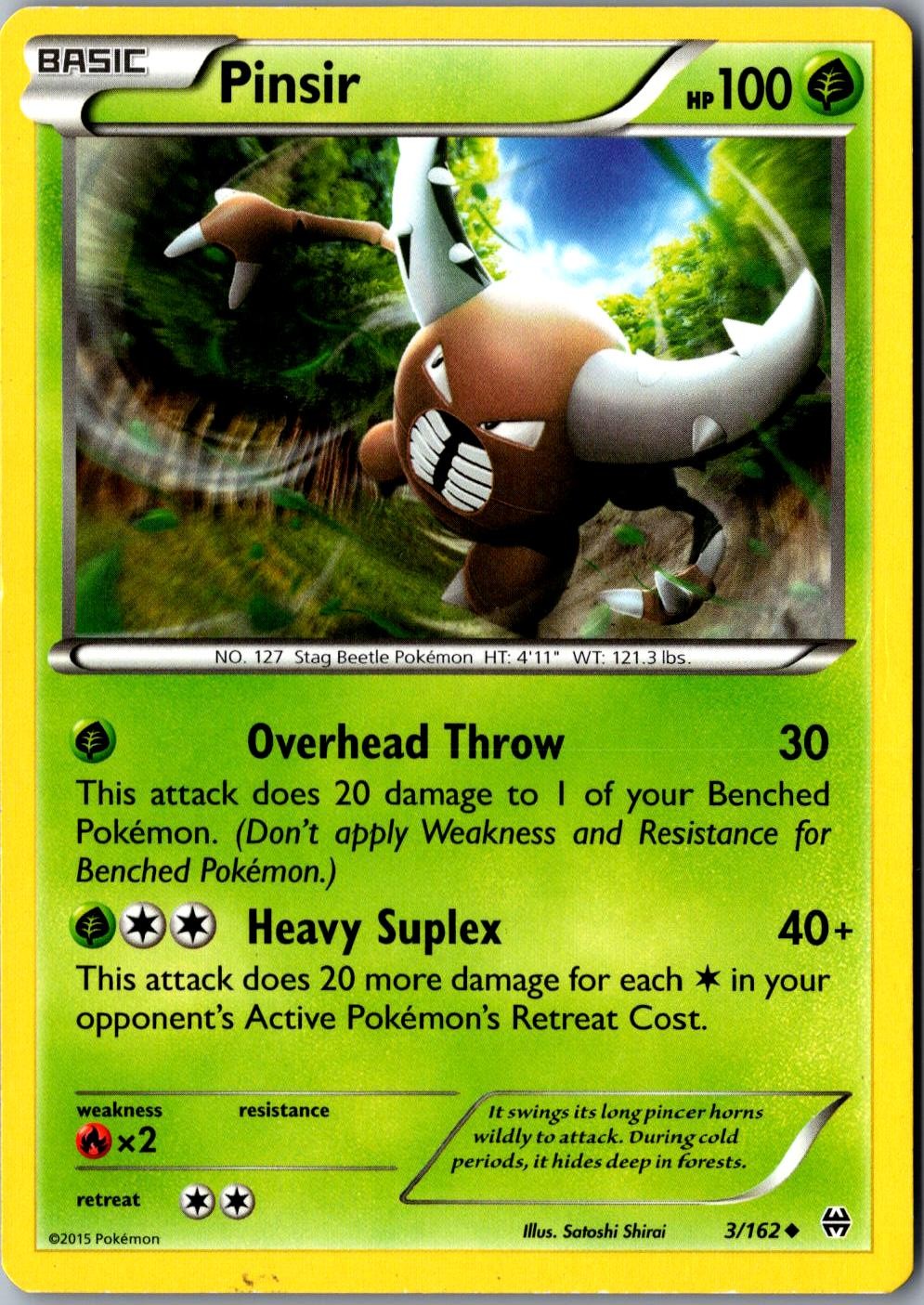 Pinsir 3/162 Uncommon BREAKthrough Lightly Played Pokemon Card TCG Single