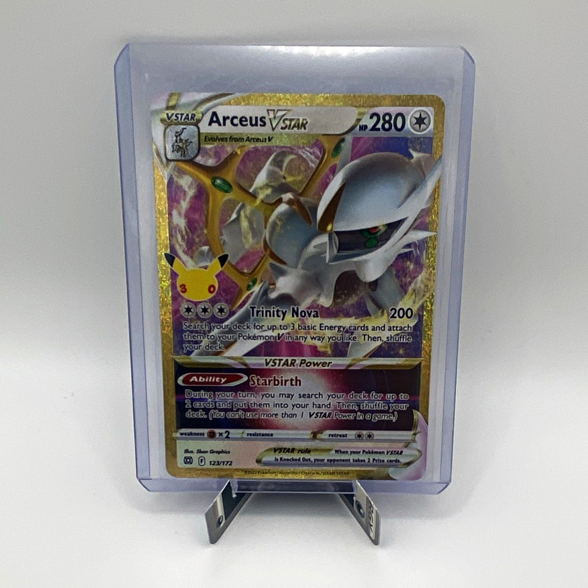 Pokémon TCG Arceus VSTAR 123/172 30th celebration Holo Ultra Rare ENG