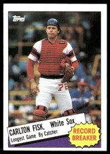 Carlton Fisk 1985 Topps #1 Chicago White Sox MLB READ FREE SHIPPING AutographDen