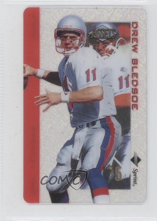1996 Assets Crystal Phone Cards $5 Drew Bledsoe #2 4p7