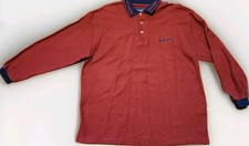WRANGLER Western Shirt Men's XL Long Sleeve Polo Southwestern Vintage Maroon VTG