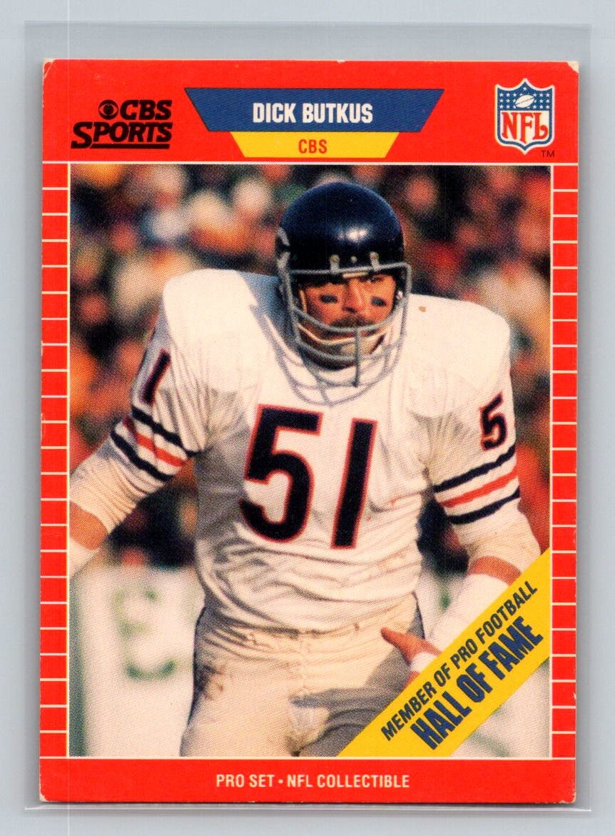 Dick Butkus 1989 Pro Set Announcer Collectibles #15 Chicago Bears