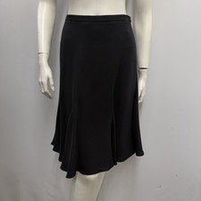 Black Label Giorgio Armani Silk Skirt Black Beautiful Style Size 40 Fits 4/6
