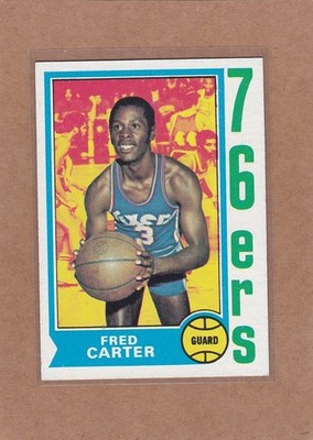 1974-75 TOPPS BASKETBALL FRED CARTER #75 76ERS EX+ *A43318