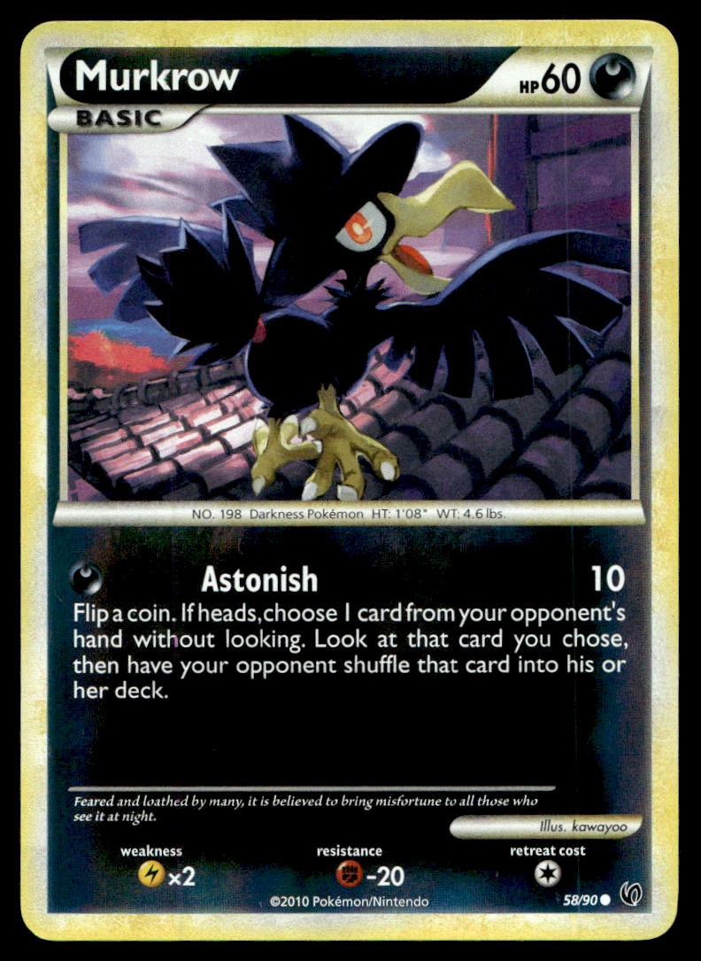 Murkrow (58) Undaunted Reverse Holo 58/90 Pokemon TCG