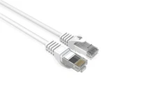 Cat6 White Slim Patch Cable 28AWG Bare Copper RJ-45 Ethernet Cable 5ft