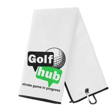 Embroidered Funny Golf Towel, Golf Hub Stroke Game in Progress, Golf Towel wi...