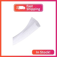 CrocSee 25ft - 1/2 inch Braided Cable Management Sleeve Cord Protector - Self-Wr