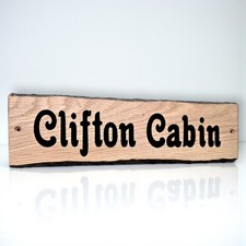 Custom Wooden House Sign  House  Number Name Plaque Outdoor Plate 100x350mm