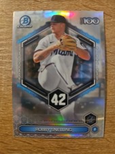 2026 Bowman Top 100 #BTP-42 Robby Snelling Refractor Miami Marlins