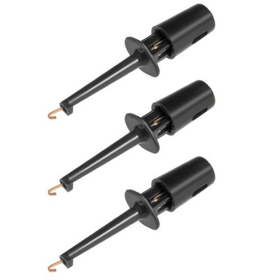 3 Pcs 42mm Long Test Hook Clip Solderable for Multimeters PCB Tester Grabber