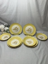 Century Service Corp Autumn Gold 4-10” Dinner Plates, 4 8.25” Soup Bowls