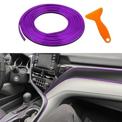 Car Interior Trim Strips, Car Door Trim, 32.8ft /10M Flexible Electroviolet