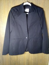NWOT Old Navy Wm's Black 1 Button Inverted Collar Blazer Jacket Size S Smart