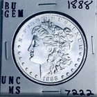 1888 BU GEM MORGAN SILVER DOLLAR UNC MS+++ U.S. MINT RARE COIN 7222