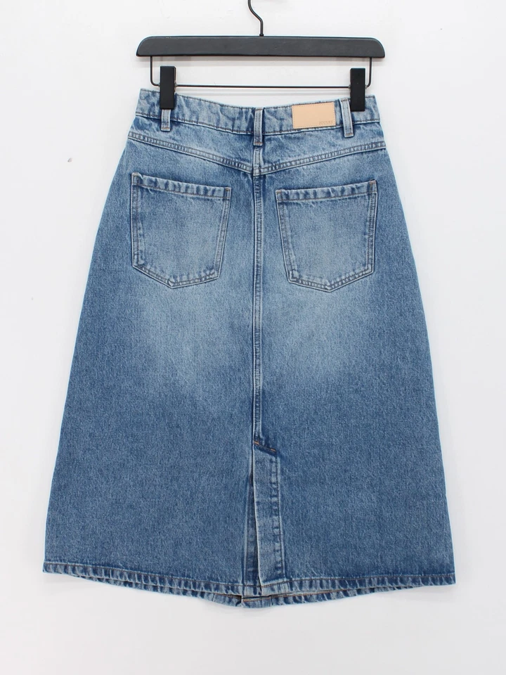 Joules Women's Midi Skirt UK 10 Blue 100% Cotton Midi A-Line - Image 2 of 4