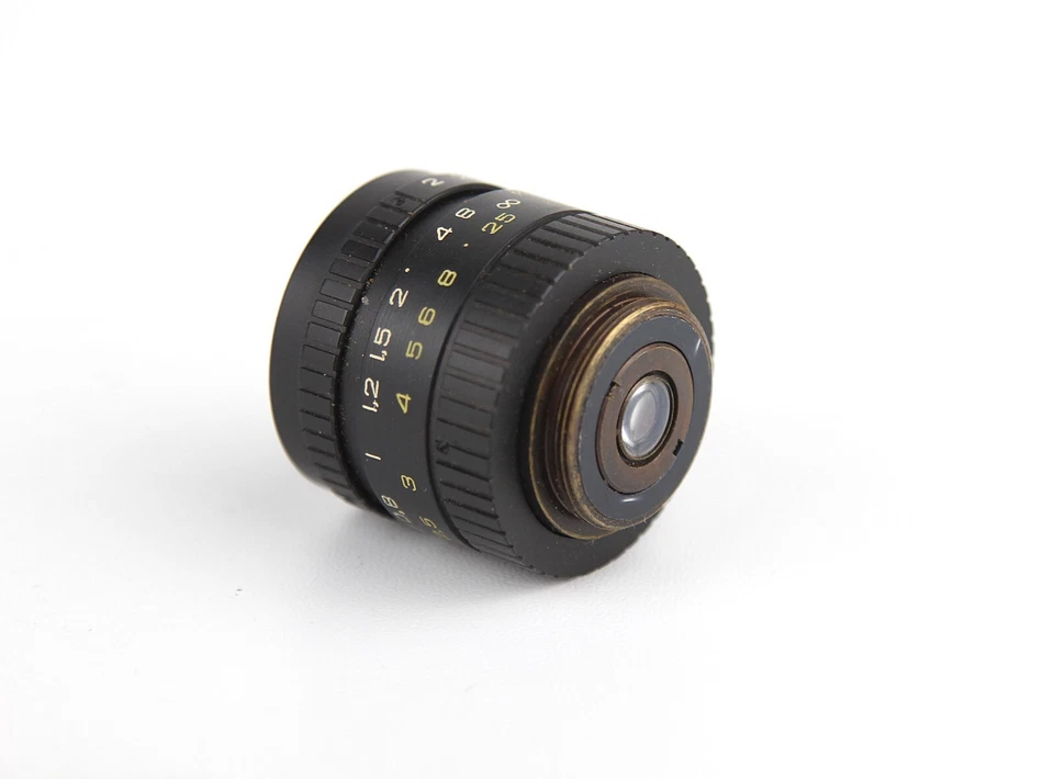 Soviet VEGA-73 lomo 2/20mm USSR Openar Tevidon Movie lens M25 C-mount - Image 2 of 4