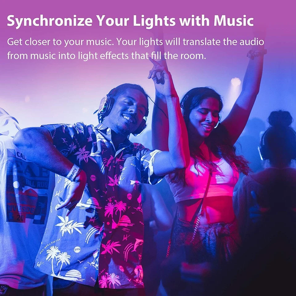 100ft 50ft LED Strip Lights 5050 RGB Bluetooth Color Change Remote for Rooms Bar - Image 4 of 4