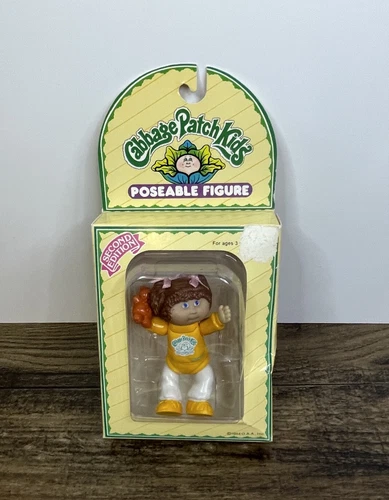 Vintage Second Edition Poseable Cabbage Patch Figure Brunette Holding Teddy