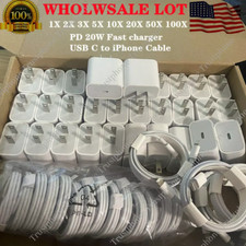 Upgrade 20W Fast Charger Block Type C Cable For iPhone 14 13 12 11 XR XS 8 Lot
