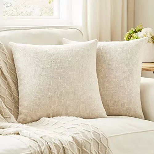 Beige linen pillow covers outlet